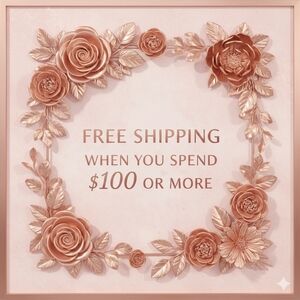 Floral Rose Gold Decorative Frame